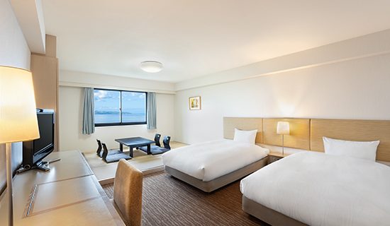 Classic Twin (Japanese-Western Style Room) Ocean View